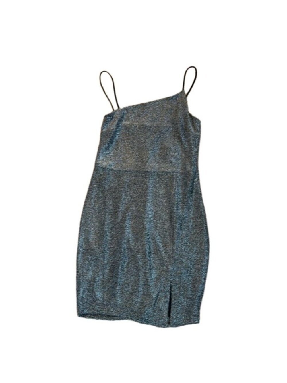 NWT Lulus Take Me Anywhere Silver Sparkly Bodycon Mini Dress M MSRP $68